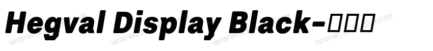 Hegval Display Black字体转换